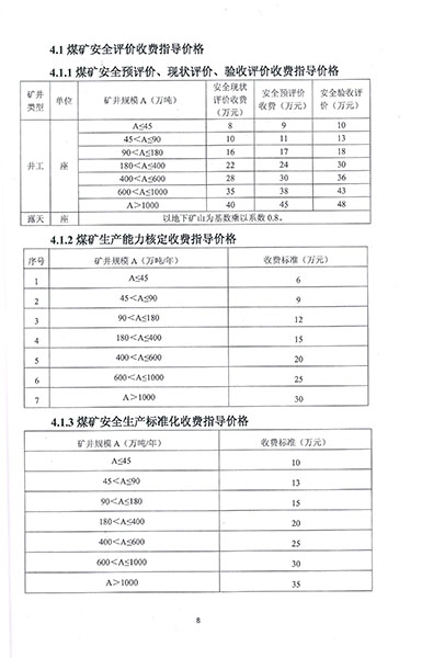 煤礦安全評價技術(shù)服務(wù)收費標(biāo)準(zhǔn)(圖1)